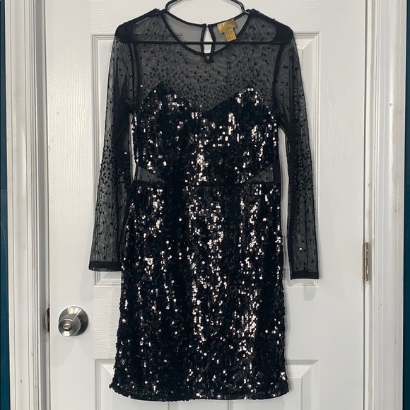 H&M Black Sequins and Mesh Dress - Picture 1 of 2